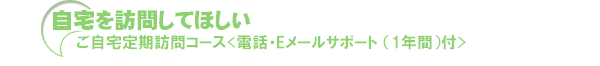 ご自宅定期訪問コース<電話・Eメールサポート（1年間）付>